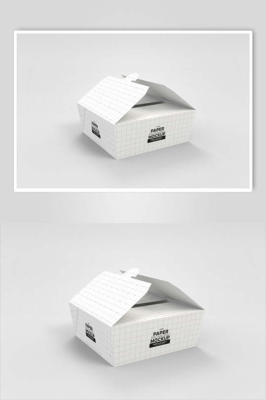 黑白食品包装盒设计样机