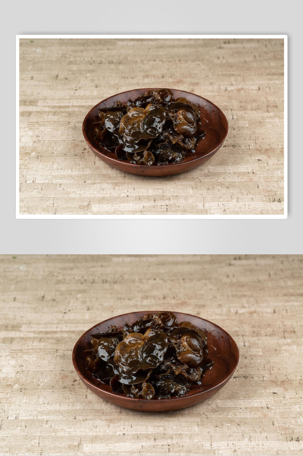 招牌木耳木纹底火锅配菜图片素材