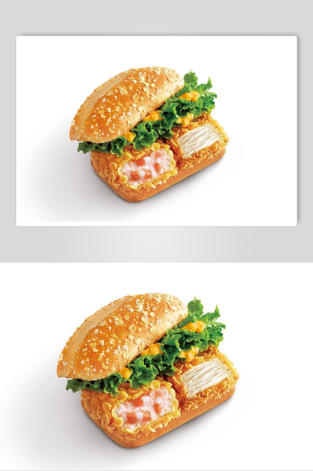 生菜时尚白底汉堡食物图片素材