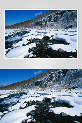 冰雪风景山川摄影图