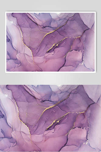 紫色金边水彩大理石纹图片