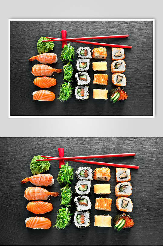 营养丰富日料寿司实拍图片