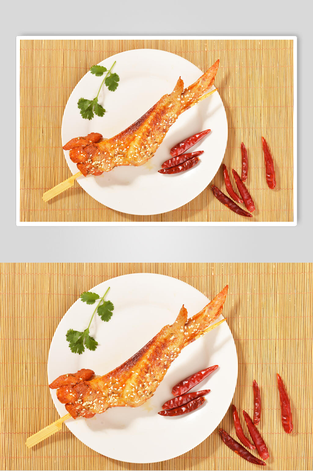 香辣鸡翅尖鸡柳炸串烧烤餐饮高清图片素材