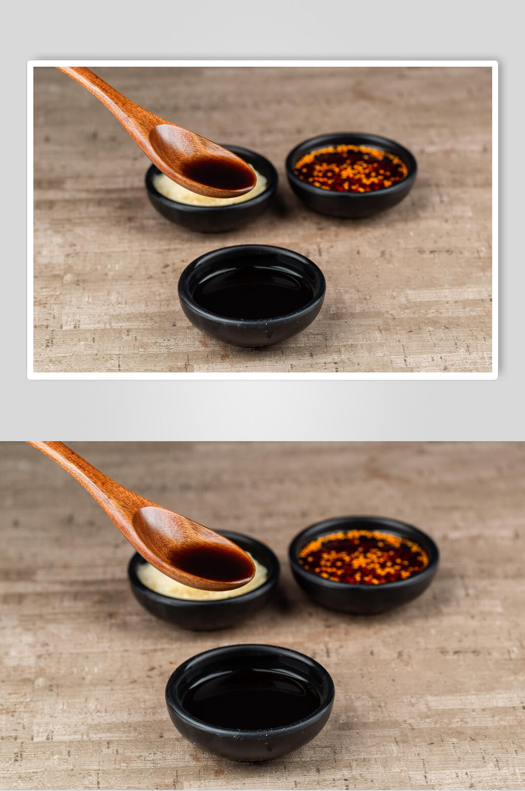 招牌味碟木纹底火锅配菜图片素材