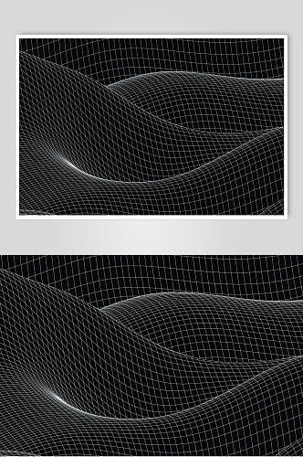线条黑色简约抽象几何纹理矢量素材