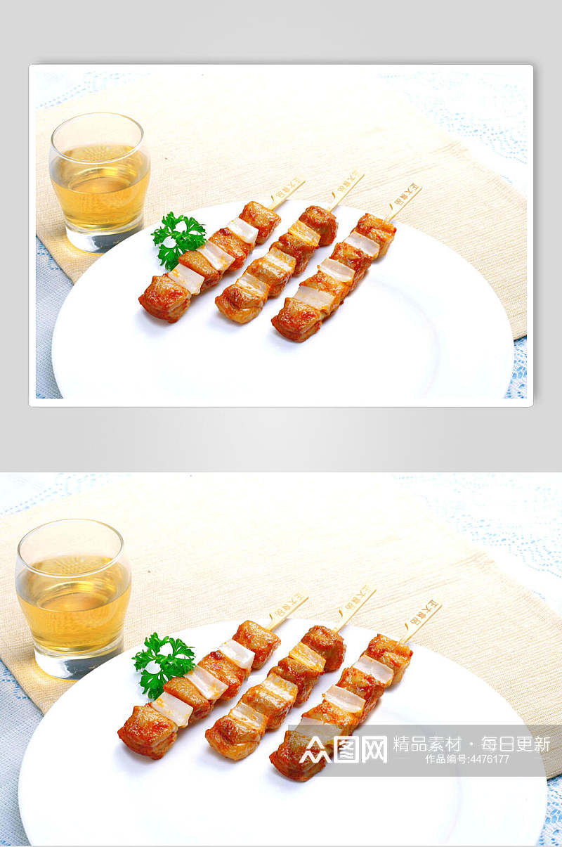 五花肉鸡柳串串美食餐饮高清图片素材