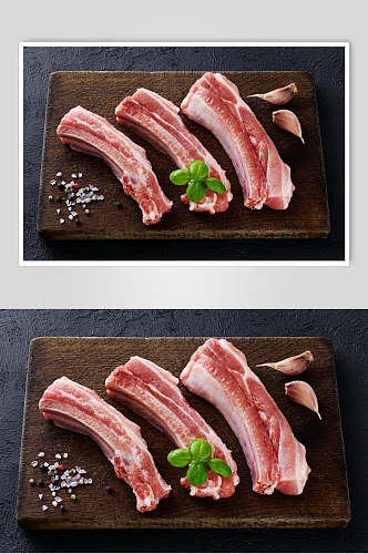 品质排骨食物猪肉摄影图
