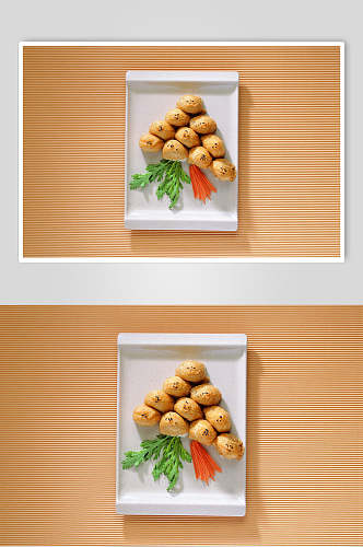 白色盘子胡萝卜日料寿司实拍图片