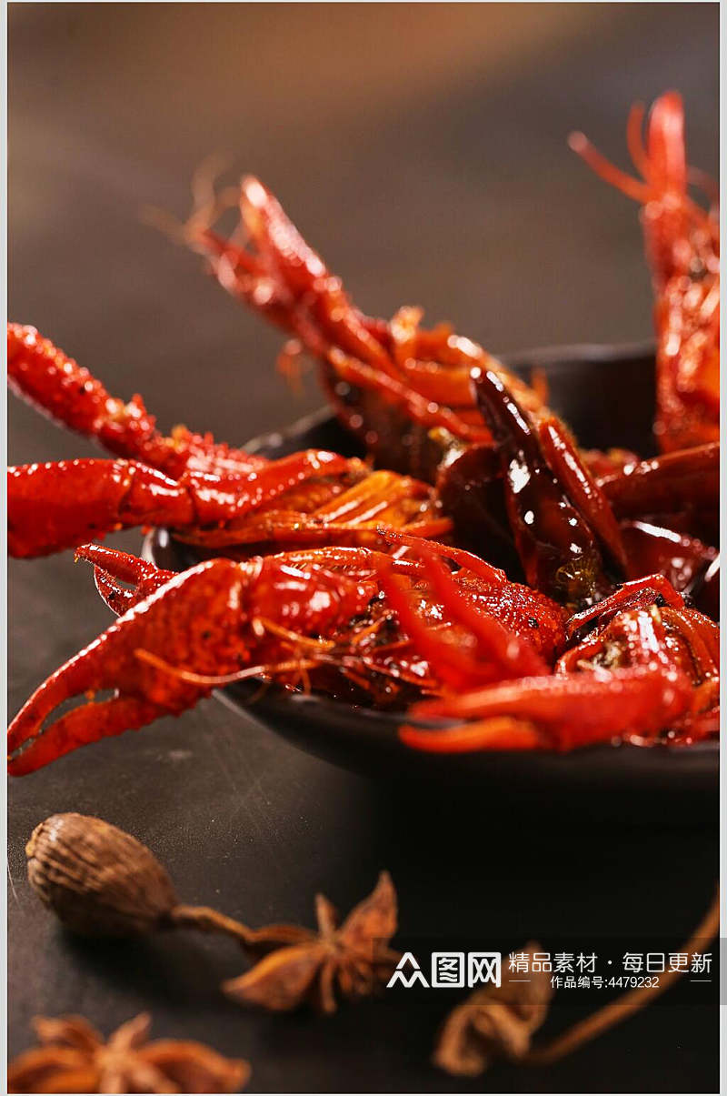 精品美味红色小龙虾图片素材