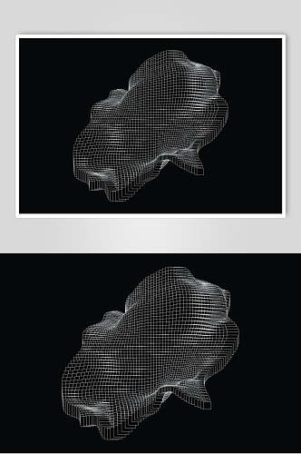 线条黑色手绘抽象几何纹理矢量素材