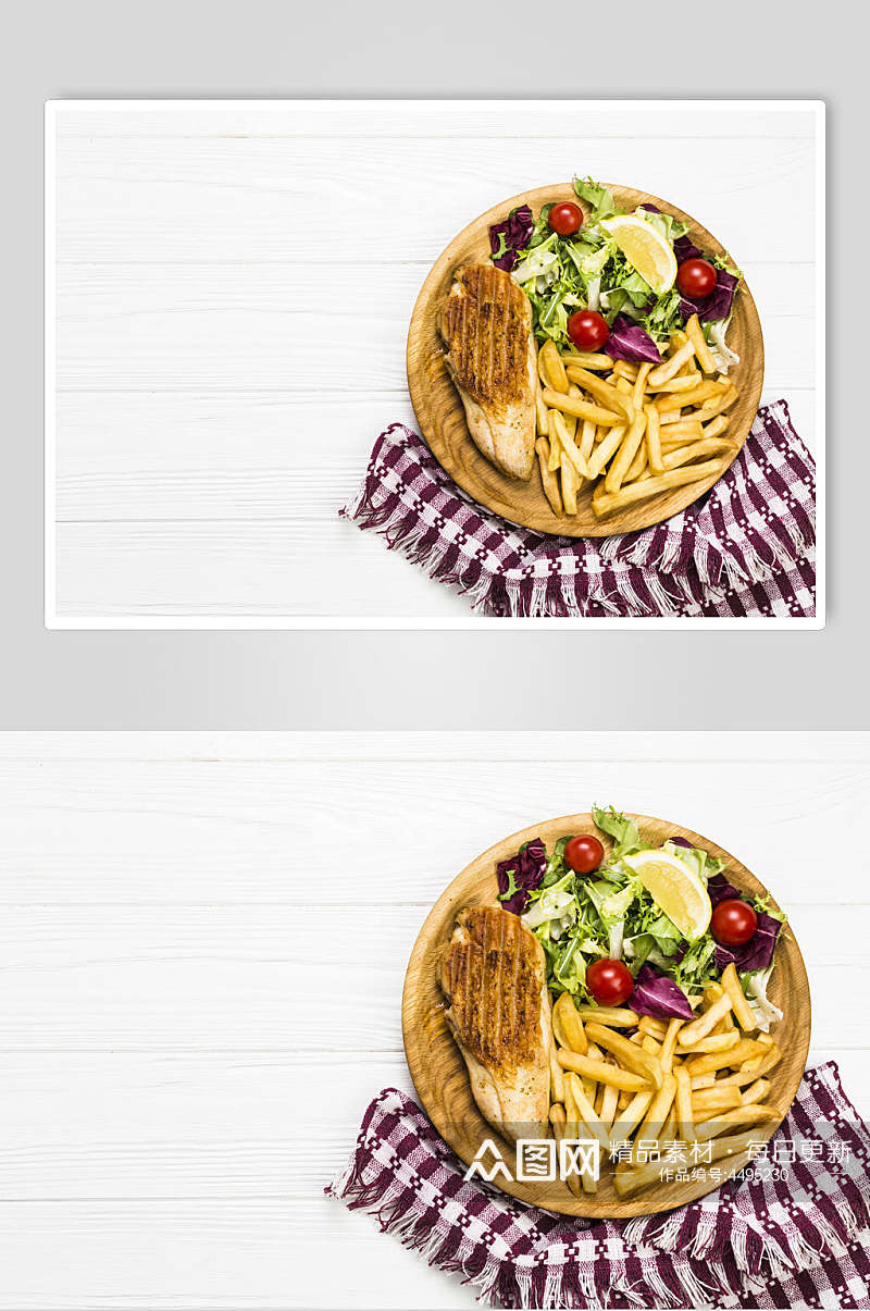 沙拉餐饮汉堡美味效果图高清图片素材