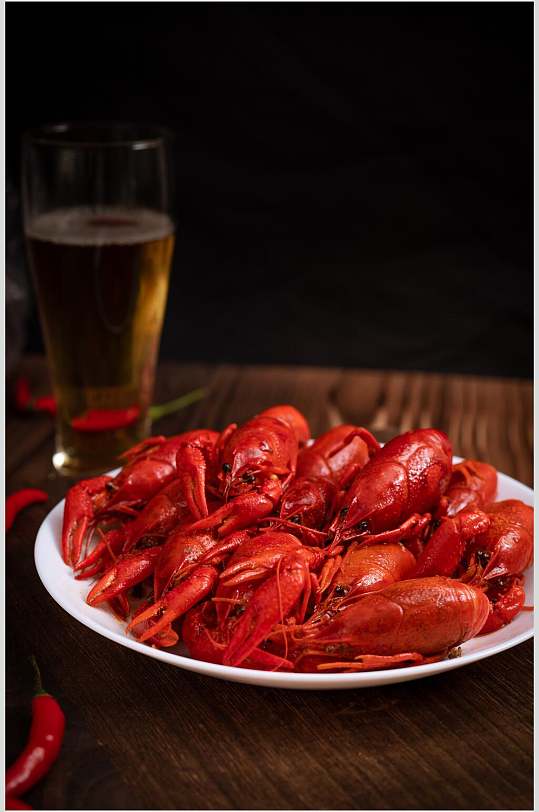 飘香啤酒餐饮小龙虾摄影图