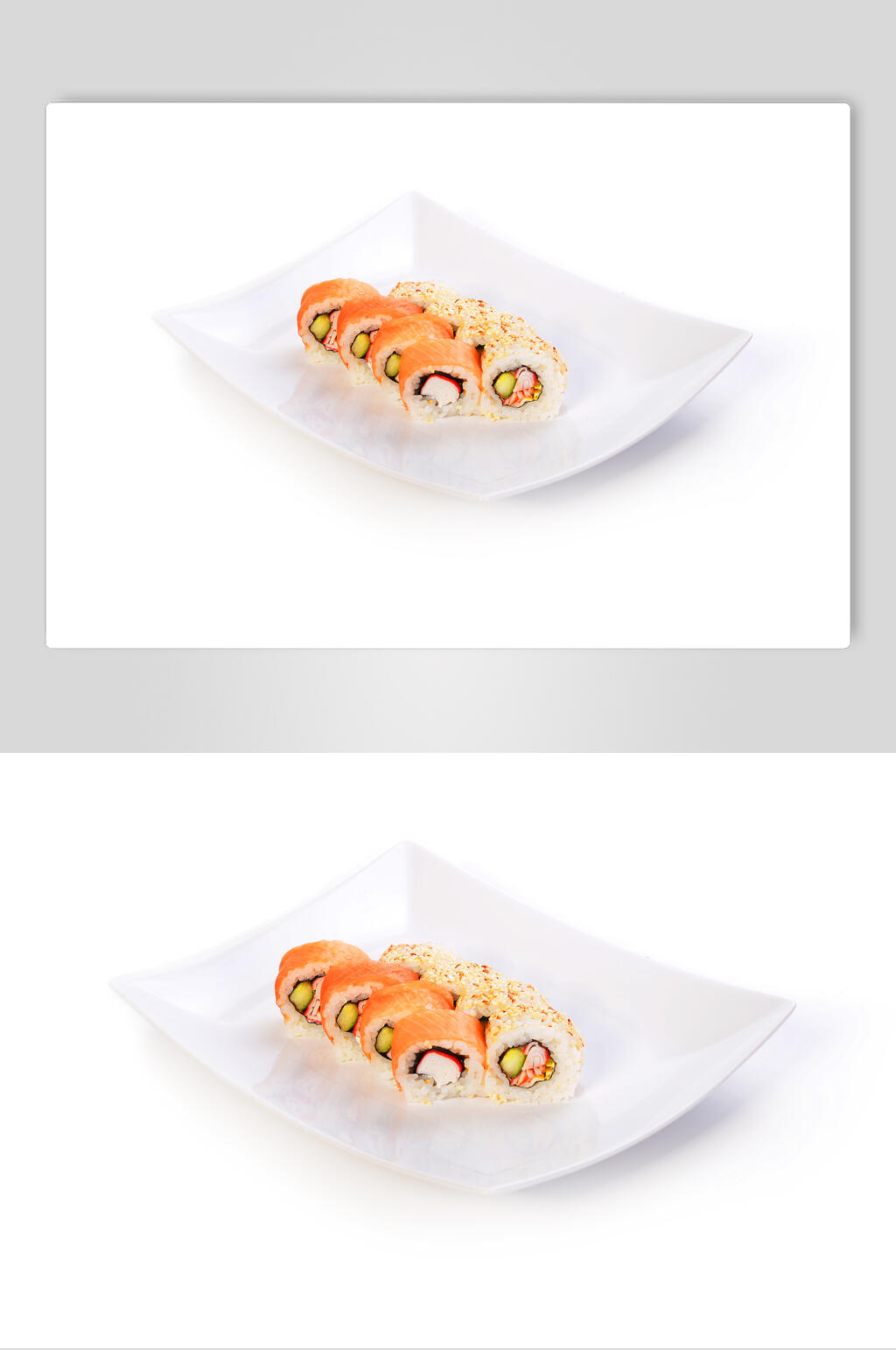 白底美食寿司摄影图素材