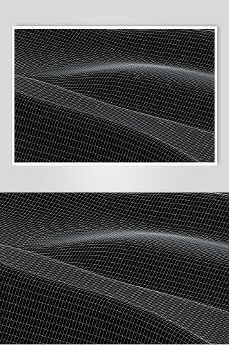 线条黑色时尚抽象几何纹理矢量素材