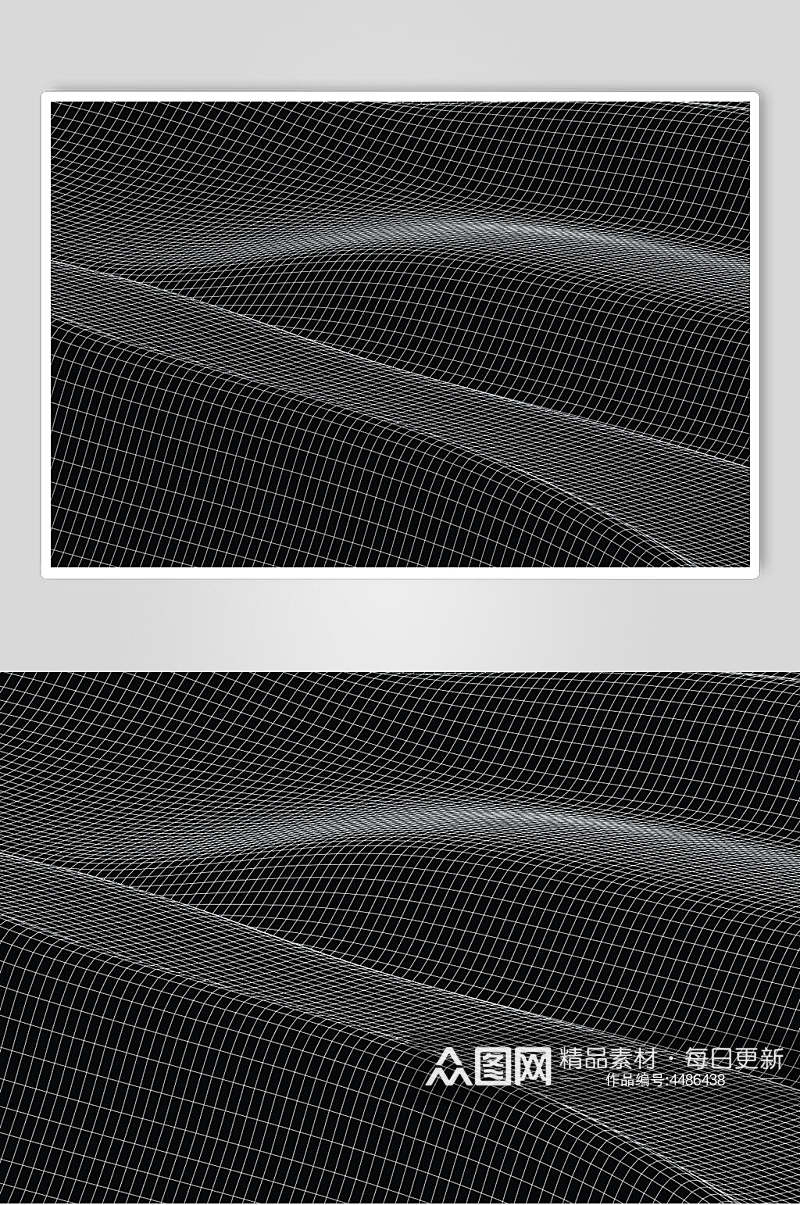 线条黑色时尚抽象几何纹理矢量素材素材