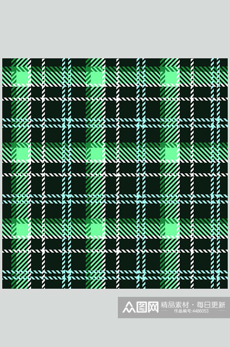 黑绿线条简约彩色格子图案矢量素材素材