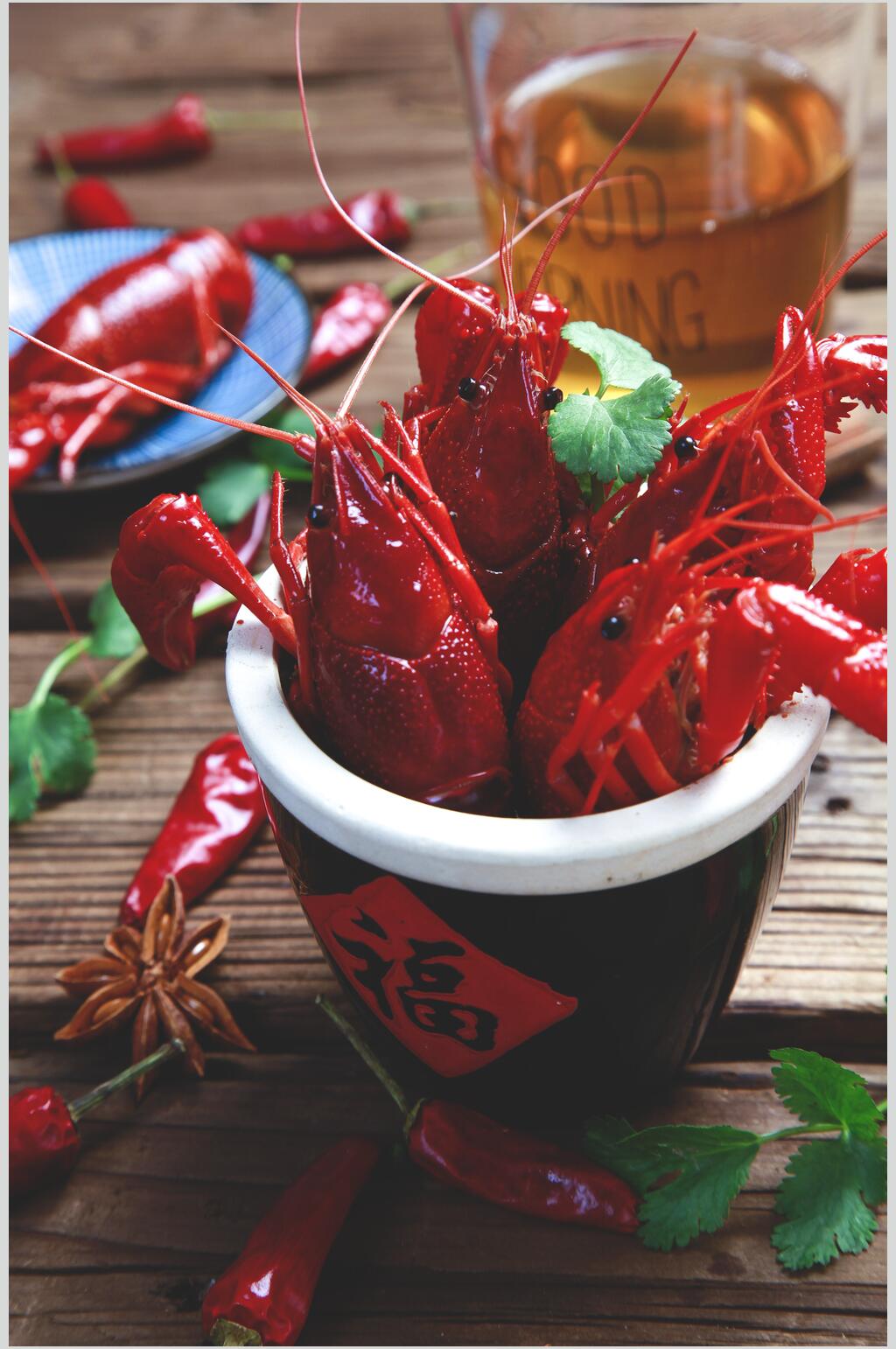 招牌食品麻辣小龙虾摄影图素材