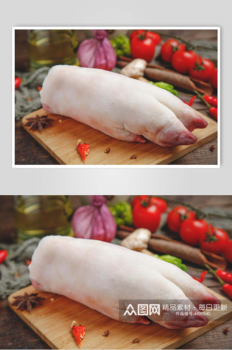 猪蹄食物猪肉摄影图素材