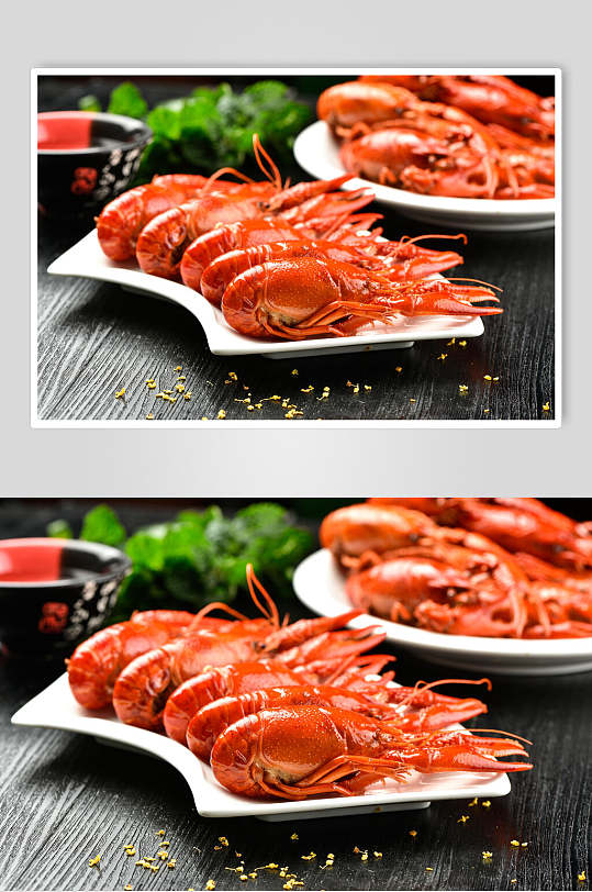 经典美食麻辣小龙虾摄影图