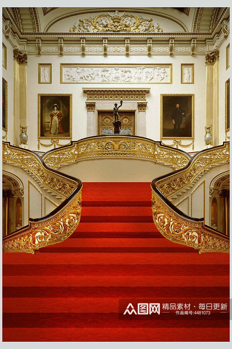 楼梯红地毯婚礼道路背景图片素材