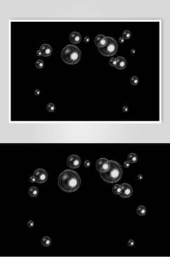 圆形黑色反光简约时尚晶莹泡泡素材