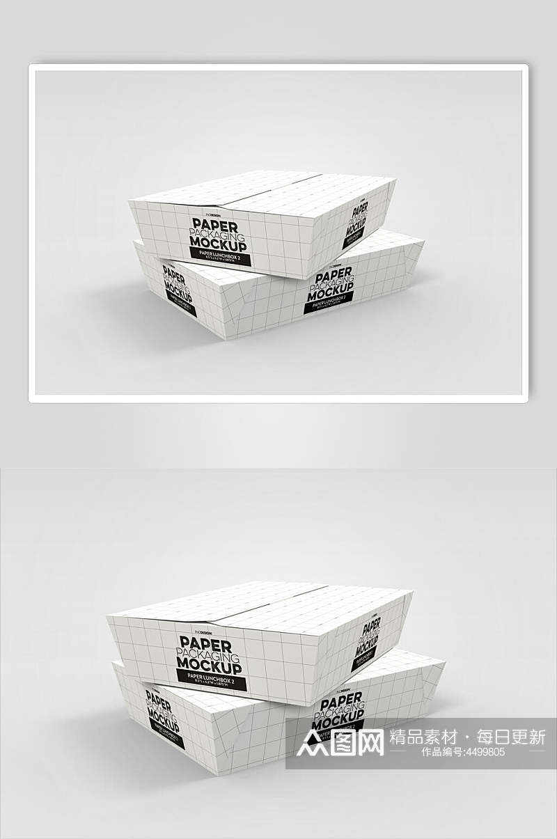 创意食品包装盒设计样机素材