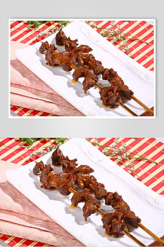 鸡胗鸡柳炸串烧烤餐饮食品图片
