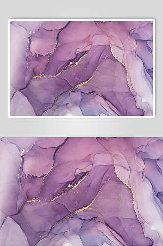 近景高清线条水彩大理石烫金图片