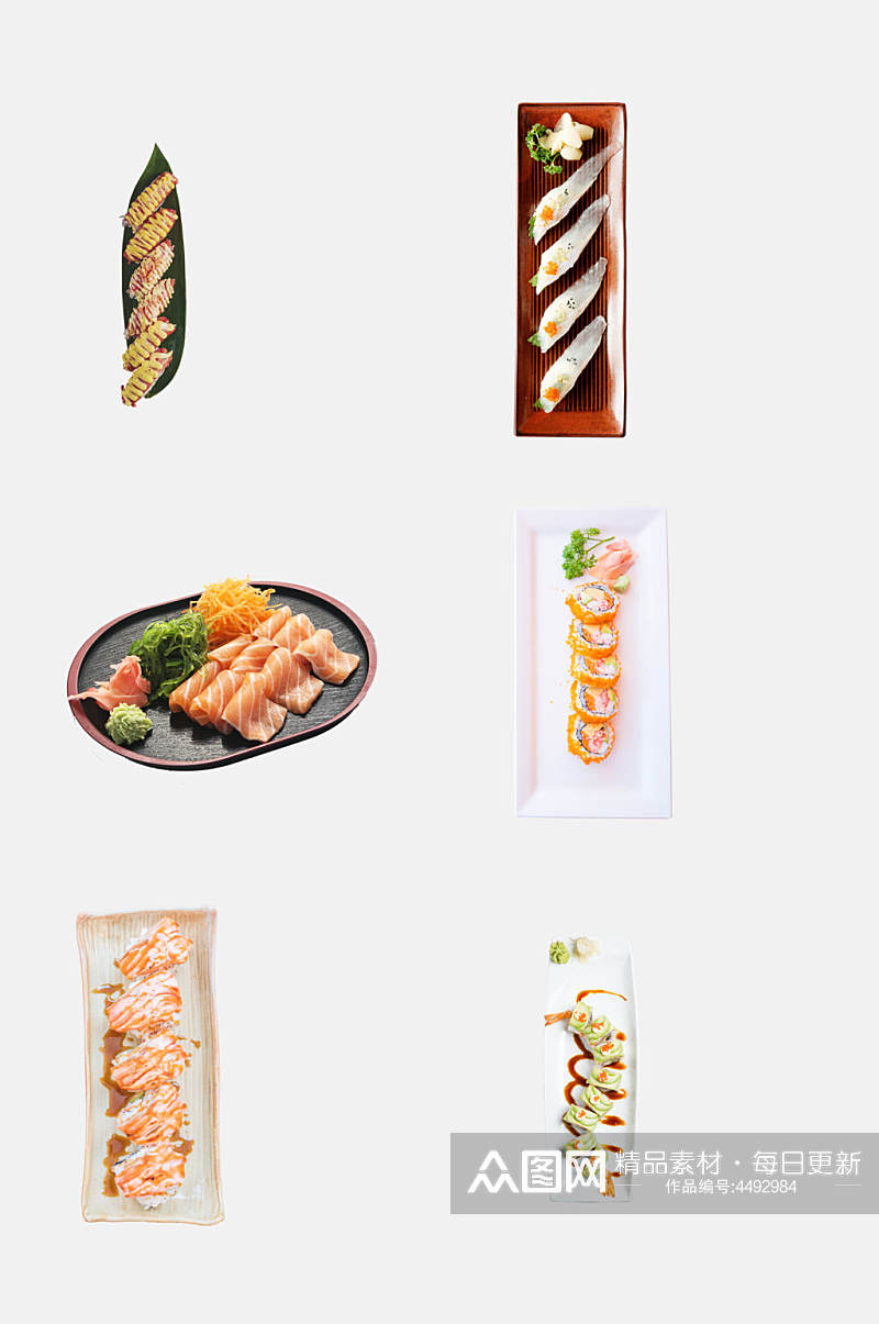 三文鱼寿司实拍免抠素材素材