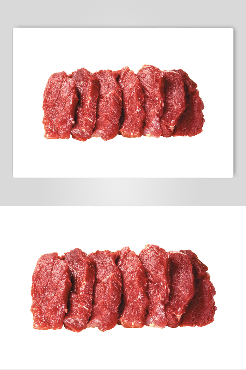 白底肉片牛肉生肉摄影图素材