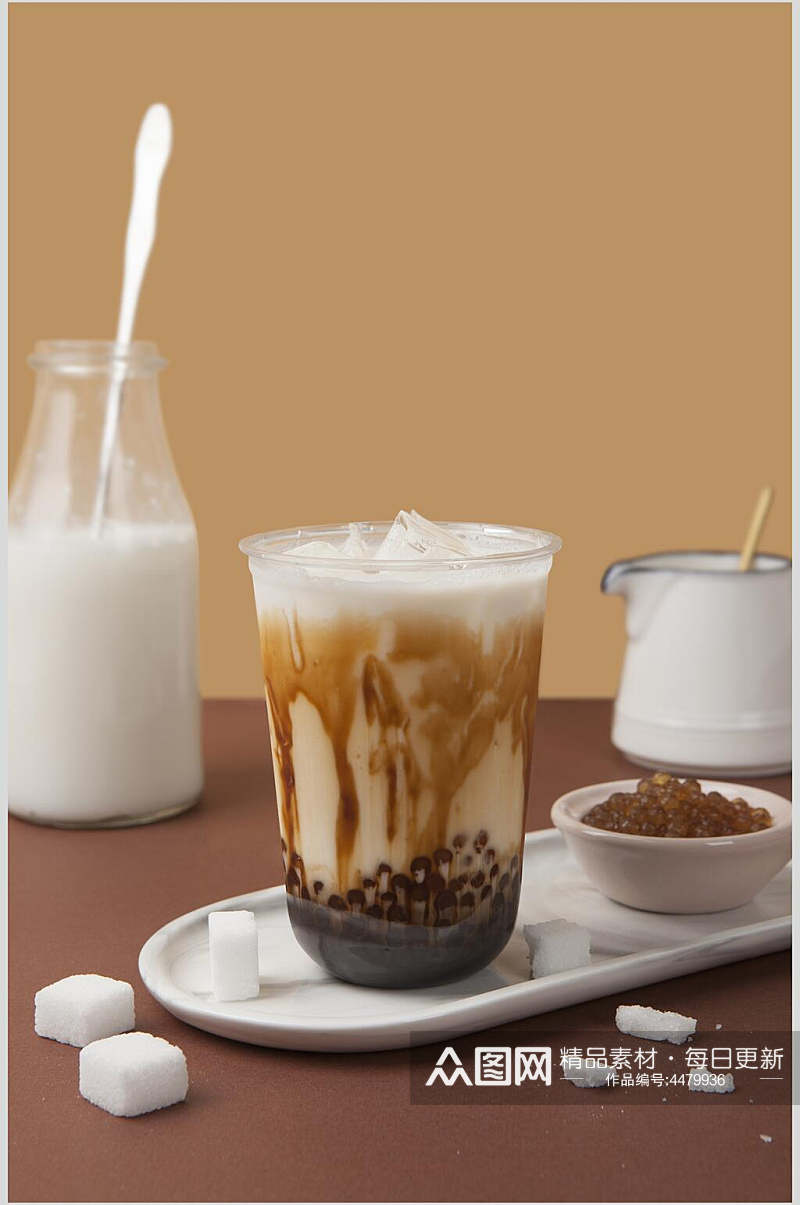 牛奶脏脏奶茶甜品饮料图片素材