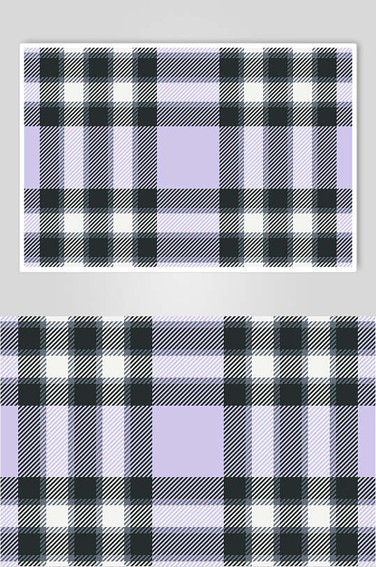 黑紫简约清新彩色格子图案矢量素材