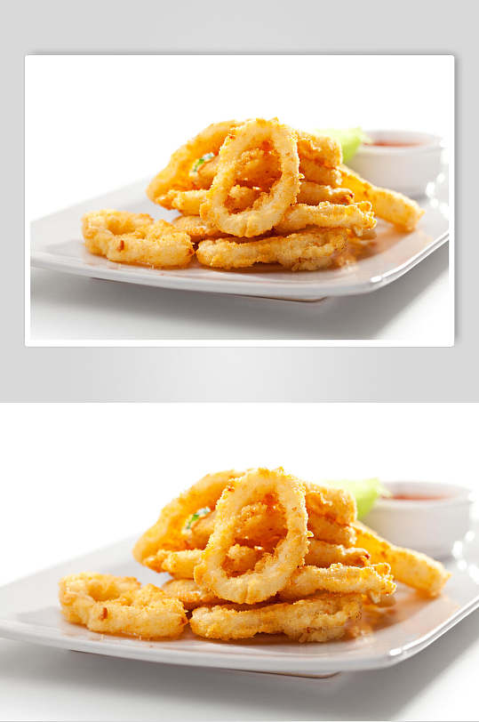 油炸洋葱圈小吃图片