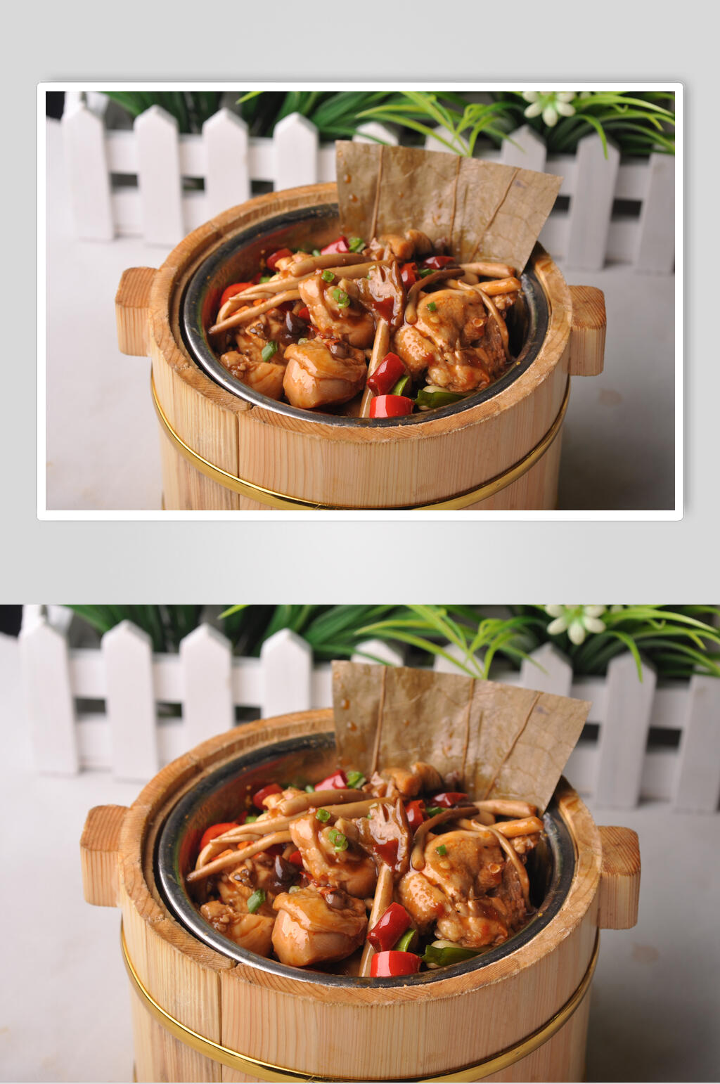 飘香鸡肉木桶饭摄影图片素材