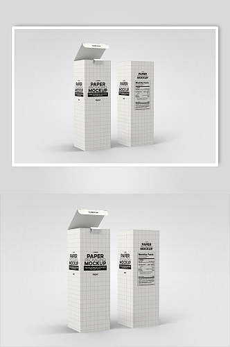 长方形食品包装盒设计样机