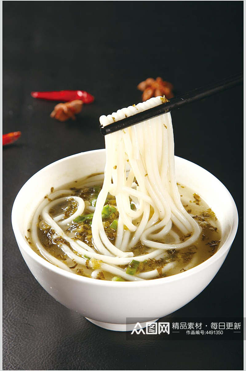 酸菜米线美食摄影图片素材