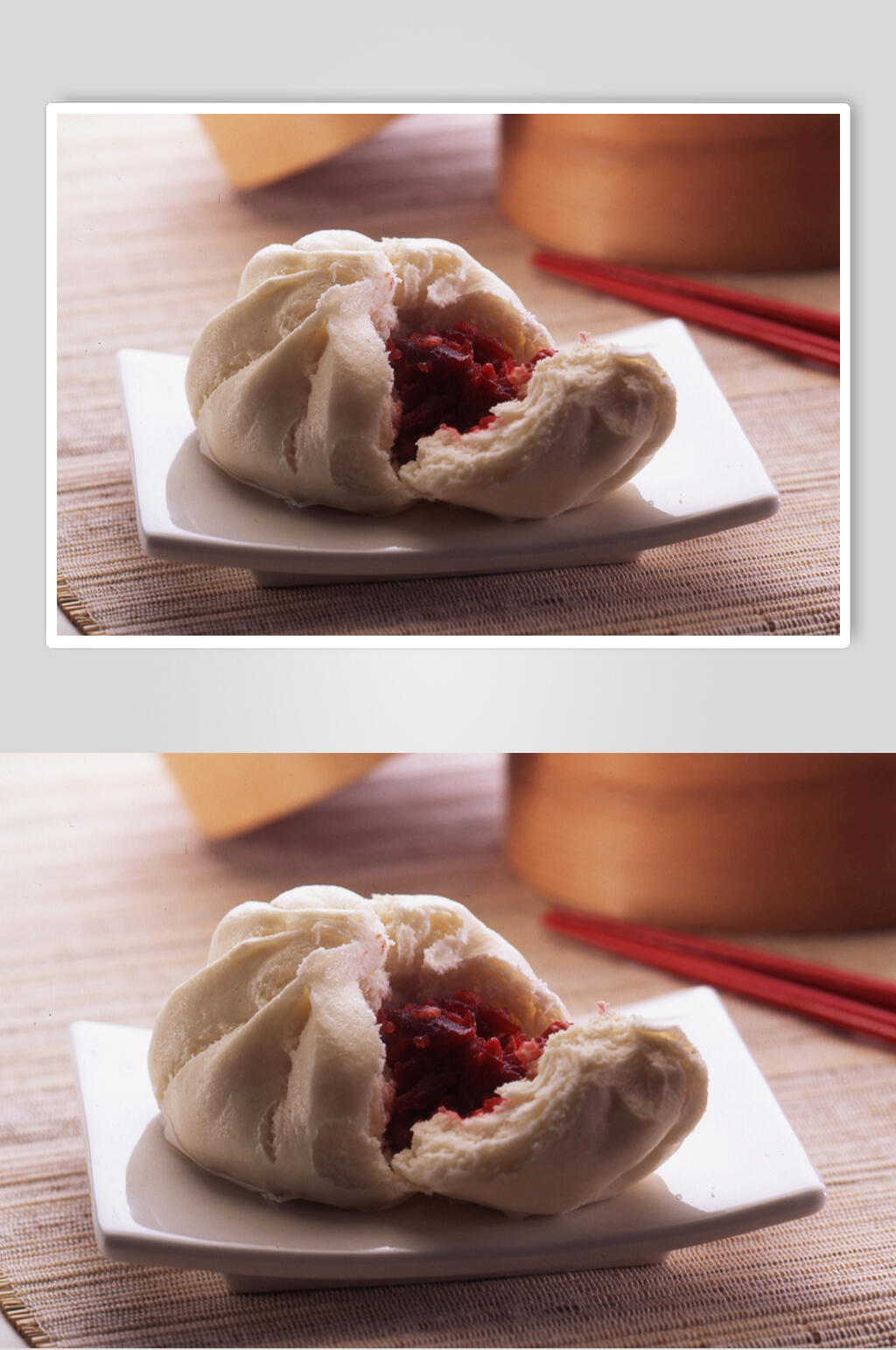 食品鲜肉小笼包早茶摄影图素材