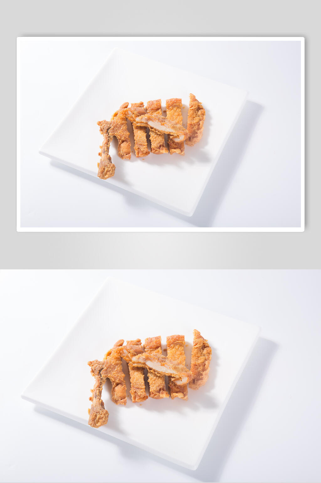 白底鸡排鱿鱼须小吃图片素材