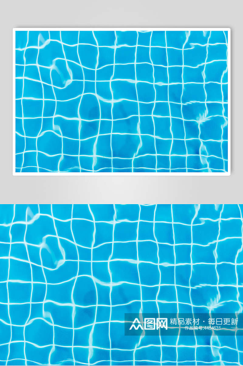 蓝色格子海浪波纹背景图片素材
