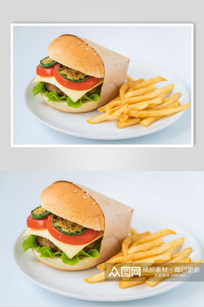 招牌小吃餐饮汉堡美味效果图高清图片素材