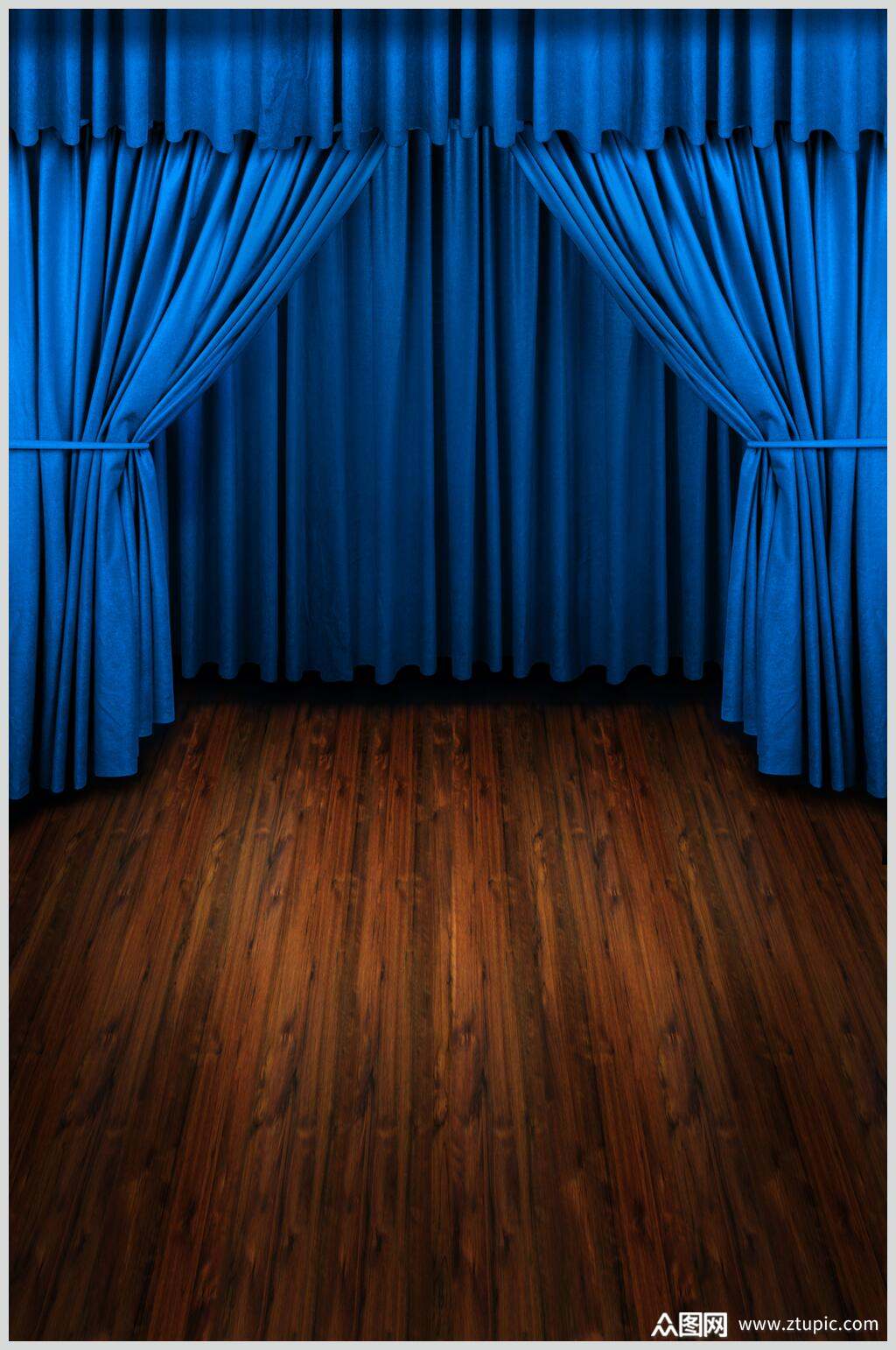 蓝色幕布拍摄背景图片素材
