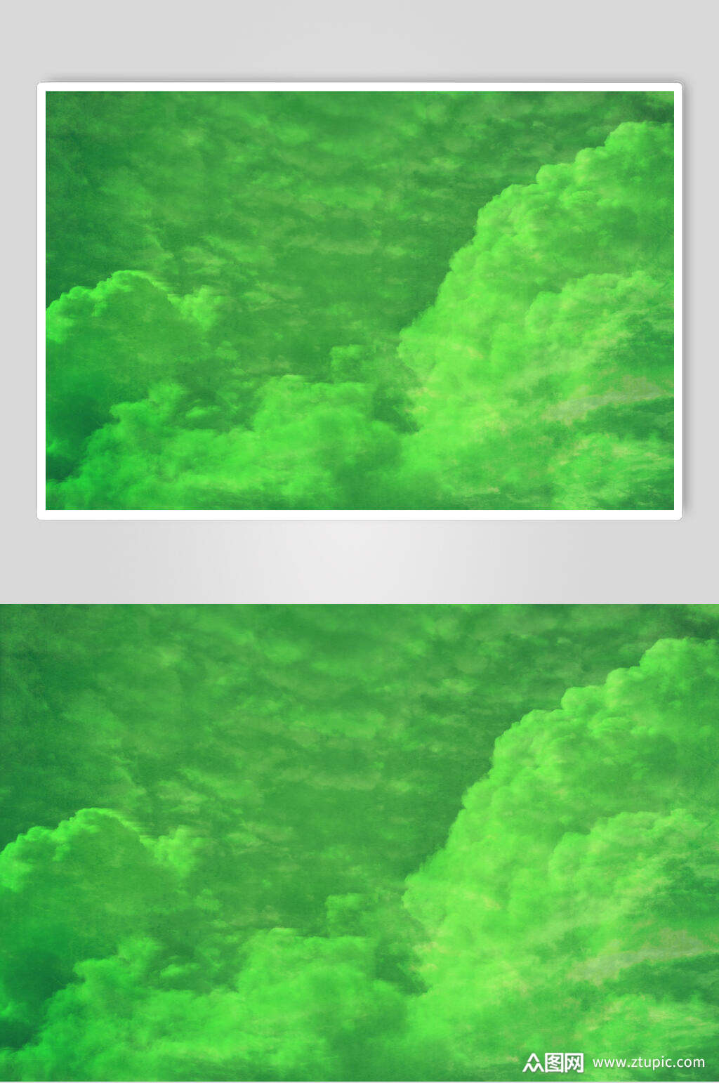 绿色云朵彩色炫酷背景图片素材