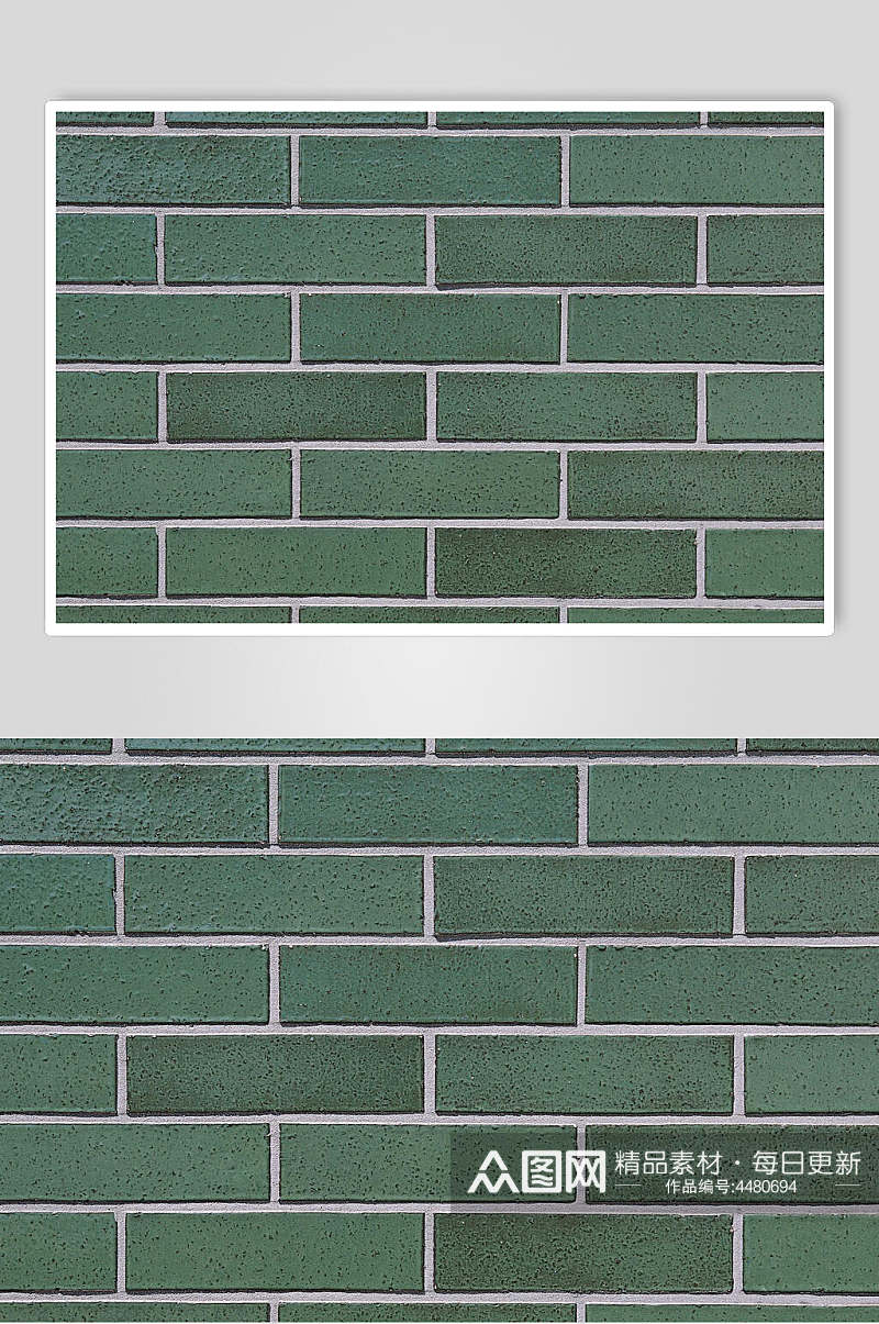 绿色砖头墙壁砖墙图片素材