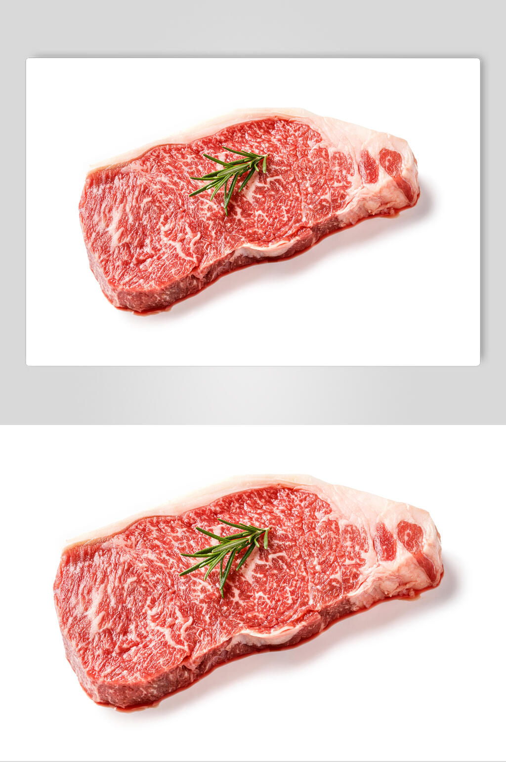 雪花牛肉白底猪肉摄影图素材