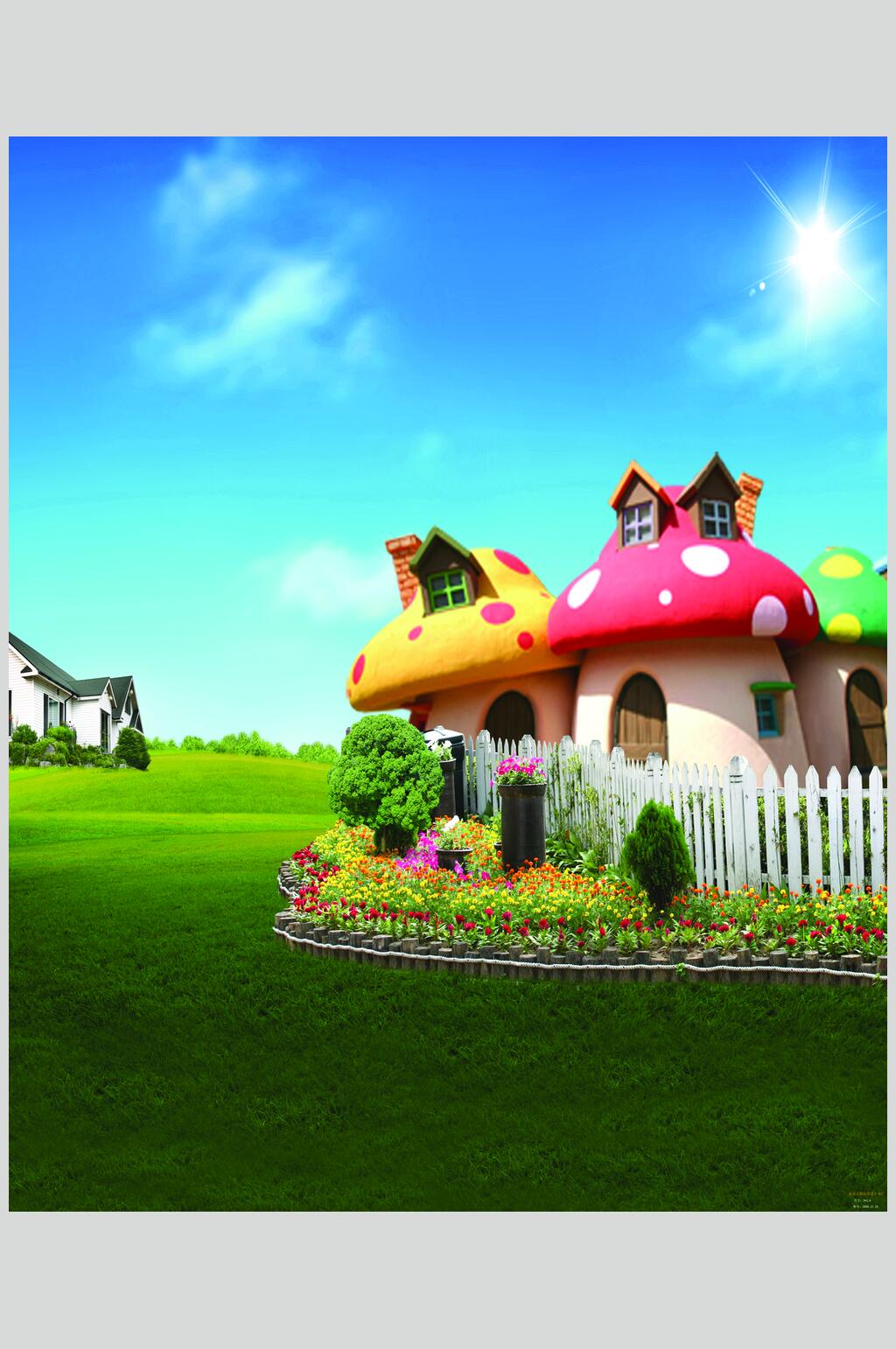 清新草原唯美室内图片素材