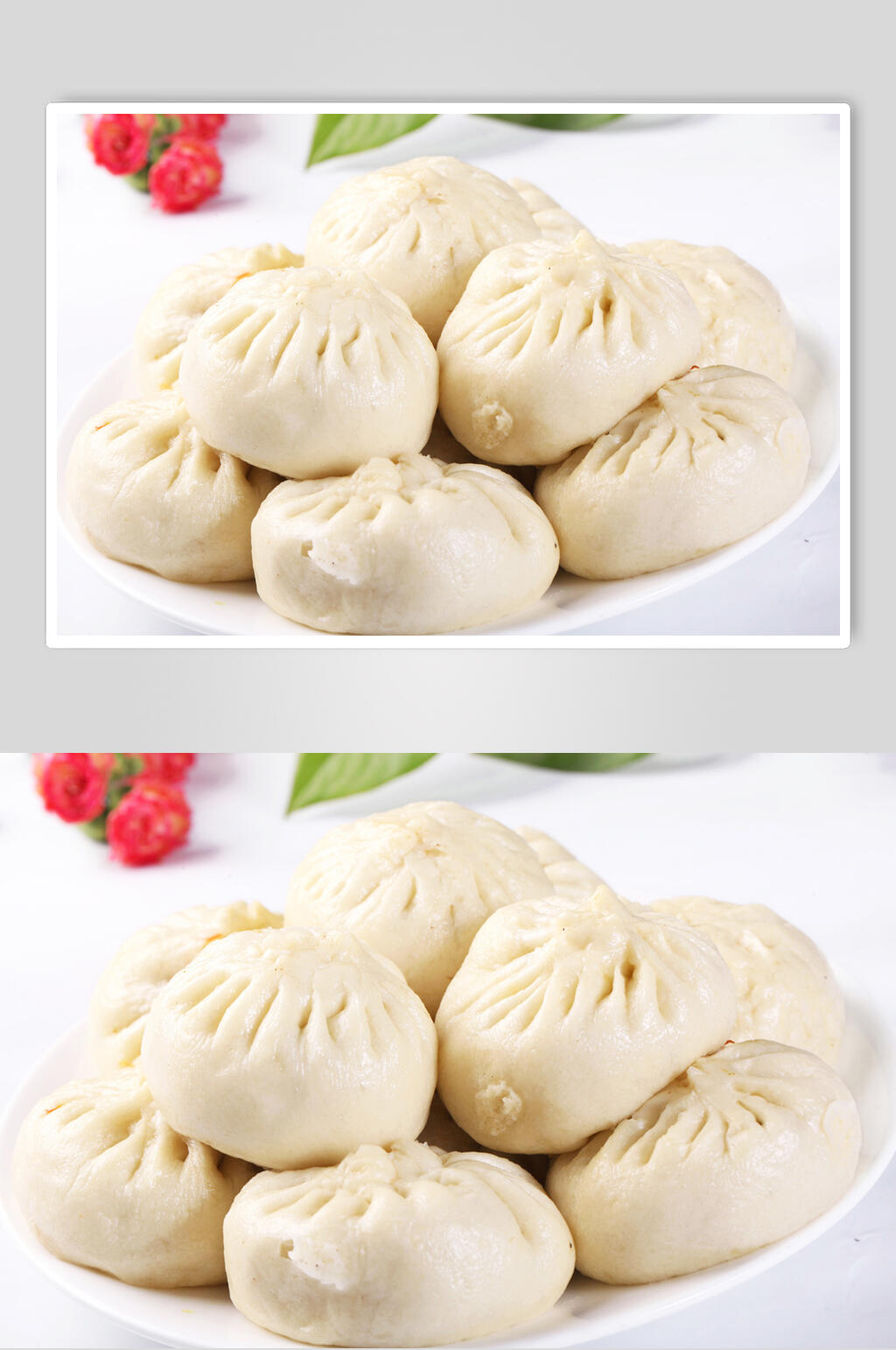 新鲜小笼包早茶摄影图素材