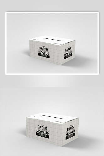 黑色英文食品包装盒设计样机