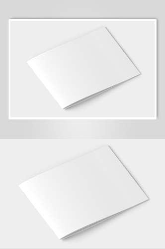 折叠白色书皮封面样机