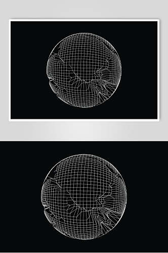 圆形黑色手绘抽象几何纹理矢量素材