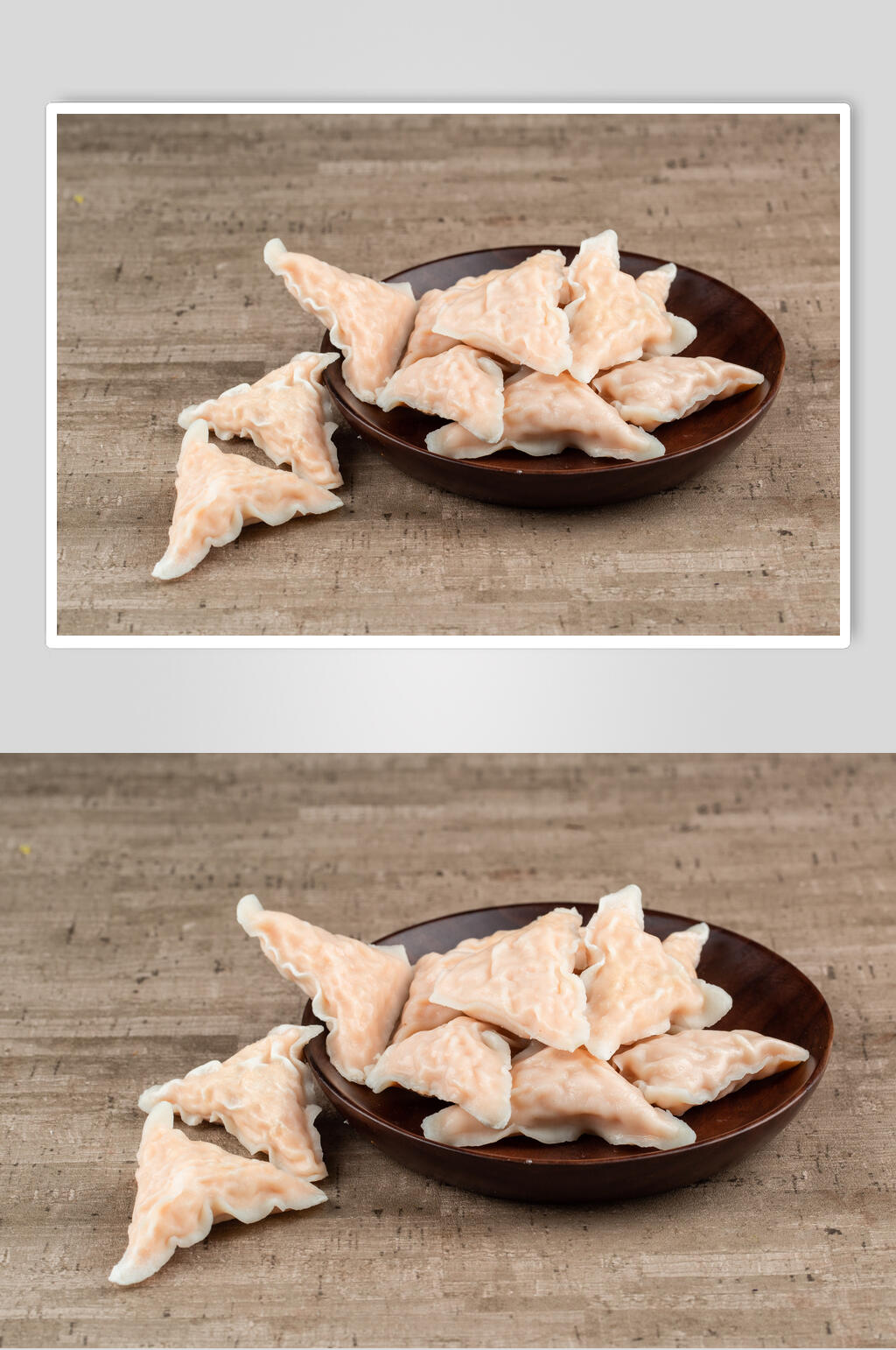 虾饺木纹底火锅配菜图片素材